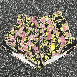 lululemon athletica Pink and Yellow Floral Athletic Shorts